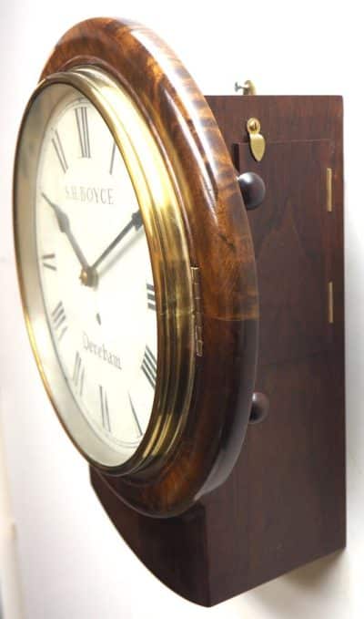 Fine Dereham Drop Dial Fusee Wall Clock - 8-Day S H Boyce Fusee Dial Wall Clock