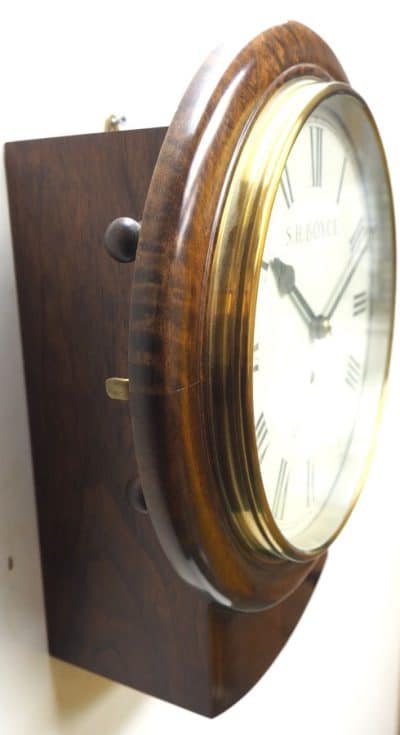 Fine Dereham Drop Dial Fusee Wall Clock - 8-Day S H Boyce Fusee Dial Wall Clock - Image 8