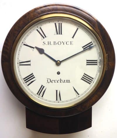 Fine Dereham Drop Dial Fusee Wall Clock - 8-Day S H Boyce Fusee Dial Wall Clock