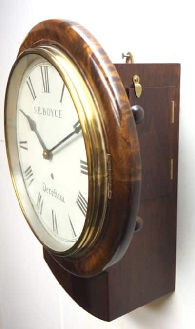 Fine Dereham Drop Dial Fusee Wall Clock - 8-Day S H Boyce Fusee Dial Wall Clock - Image 5
