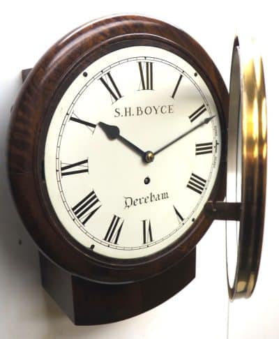 Fine Dereham Drop Dial Fusee Wall Clock - 8-Day S H Boyce Fusee Dial Wall Clock