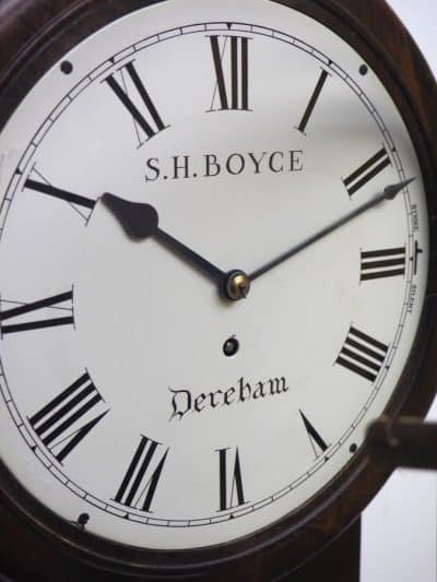 Fine Dereham Drop Dial Fusee Wall Clock - 8-Day S H Boyce Fusee Dial Wall Clock - Image 2