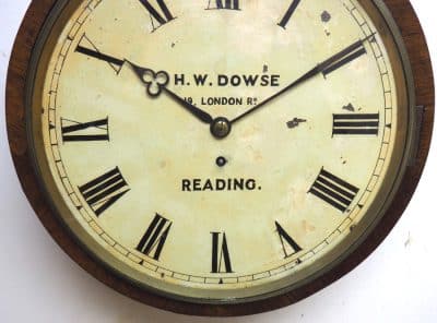 Reading Fusee Dial Wall Clock - 8-Day H W Dowse Fusee Dial Wall Clock - Image 8
