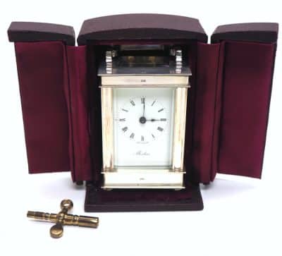 Silver Miniature French 8 Day Carriage Clock