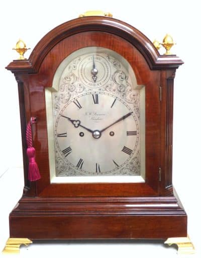 Antique English 8 Day Twin Fusee W J Benson Bracket clock 8-Day Striking Double Fusee London Clock - Image 7