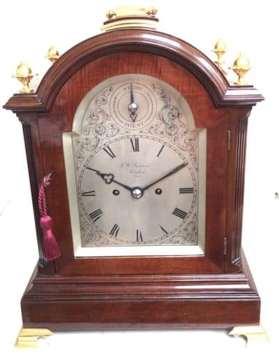 Antique English 8 Day Twin Fusee W J Benson Bracket clock 8-Day Striking Double Fusee London Clock - Image 5