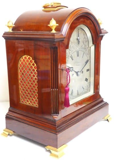 Antique English 8 Day Twin Fusee W J Benson Bracket clock 8-Day Striking Double Fusee London Clock - Image 2