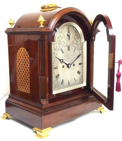 Antique English 8 Day Twin Fusee W J Benson Bracket clock 8-Day Striking Double Fusee London Clock - Image 3