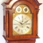 Edwardian Longcase Clock solid mahogany musical Grandfather clock Dual Chime On Tubular Bells Antique Clocks