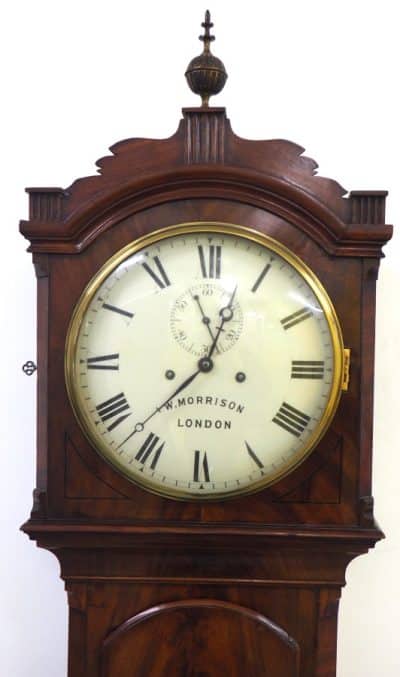 Georgian London Longcase Clock Morrison Painted Dial Grandfather Clock Grandfather Clock Antique Clocks 6