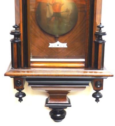 Fine Victorian 8-Day Wall Clock – Antique Striking Vienna Wall Clock - Image 12