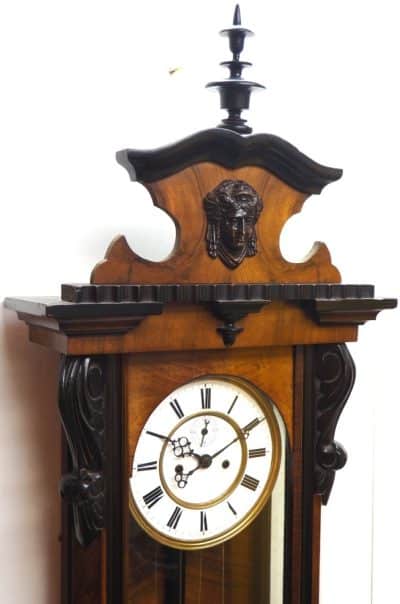 Fine Victorian 8-Day Wall Clock – Antique Striking Vienna Wall Clock Early Victorian Antique Clocks 12