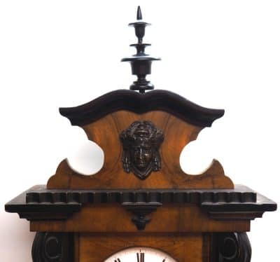 Fine Victorian 8-Day Wall Clock – Antique Striking Vienna Wall Clock - Image 7