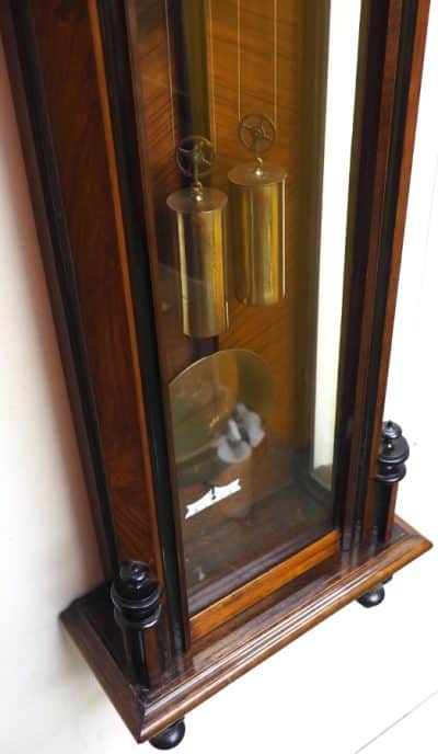 Fine Victorian 8-Day Wall Clock – Antique Striking Vienna Wall Clock - Image 3