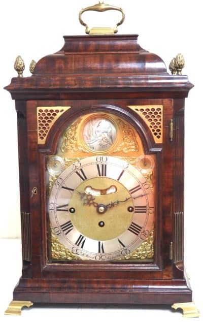 Exquisite London Musical Westminster Chime Bracket Clock 8 Bell Triple Fusee H Marsh London bracket clock Antique Clocks 3