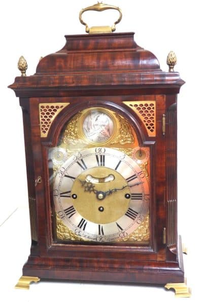 Exquisite London Musical Westminster Chime Bracket Clock 8 Bell Triple Fusee H Marsh London bracket clock Antique Clocks 15