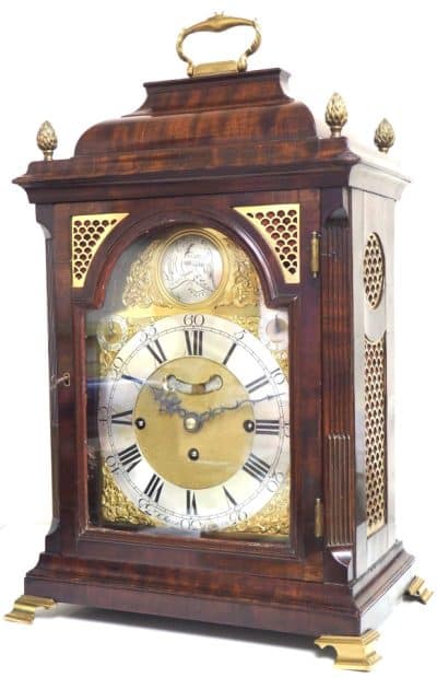 Exquisite London Musical Westminster Chime Bracket Clock 8 Bell Triple Fusee H Marsh London bracket clock Antique Clocks 14