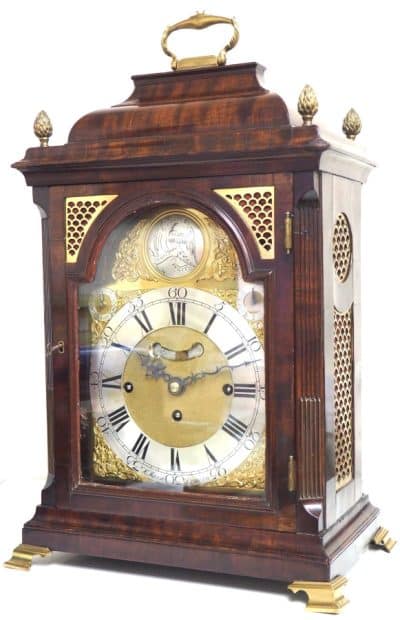 Exquisite London Musical Westminster Chime Bracket Clock 8 Bell Triple Fusee H Marsh London - Image 12