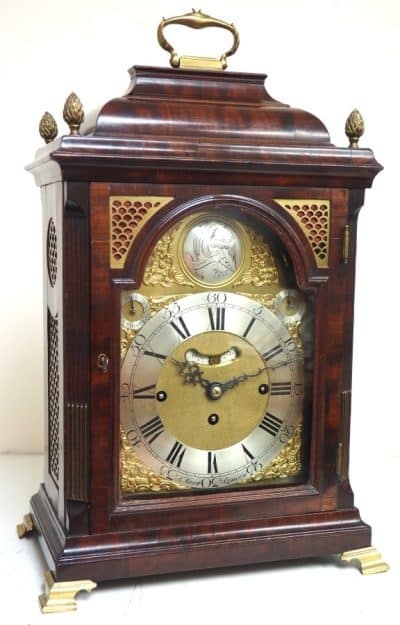 Exquisite London Musical Westminster Chime Bracket Clock 8 Bell Triple Fusee H Marsh London bracket clock Antique Clocks 13
