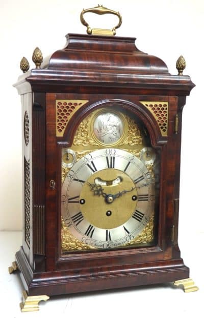 Exquisite London Musical Westminster Chime Bracket Clock 8 Bell Triple Fusee H Marsh London - Image 11