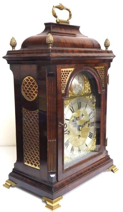 Exquisite London Musical Westminster Chime Bracket Clock 8 Bell Triple Fusee H Marsh London - Image 10