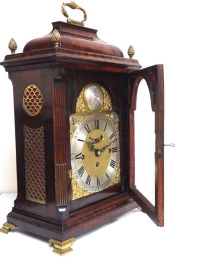 Exquisite London Musical Westminster Chime Bracket Clock 8 Bell Triple Fusee H Marsh London bracket clock Antique Clocks 9