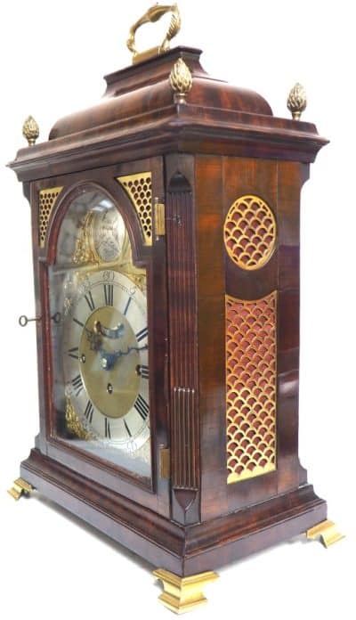 Exquisite London Musical Westminster Chime Bracket Clock 8 Bell Triple Fusee H Marsh London bracket clock Antique Clocks 7