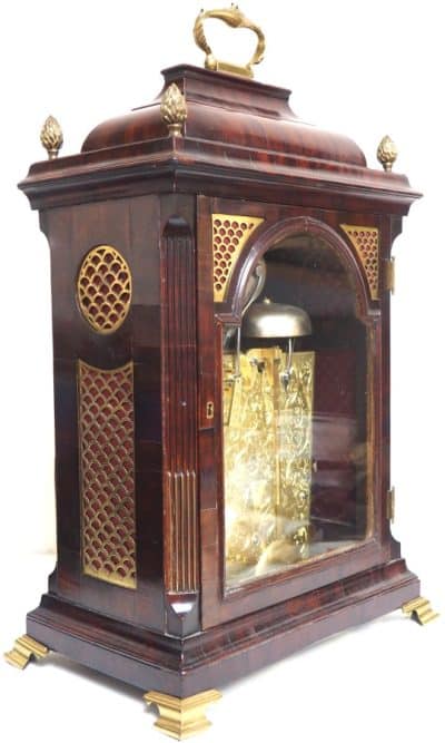 Exquisite London Musical Westminster Chime Bracket Clock 8 Bell Triple Fusee H Marsh London - Image 3