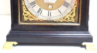 Rare London Verge Bell Top Bracket Clock – Double Fusee Verge Clock By William Strong London bracket clock Antique Clocks 4
