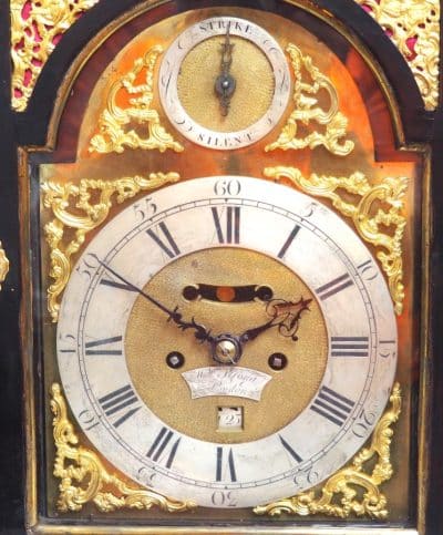 Rare London Verge Bell Top Bracket Clock – Double Fusee Verge Clock By William Strong London bracket clock Antique Clocks 14
