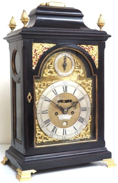 Rare London Verge Bell Top Bracket Clock - Double Fusee Verge Clock By William Strong London - Image 10