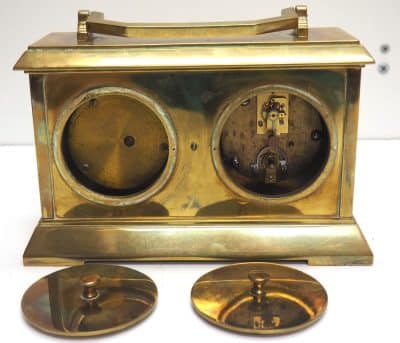 Fine Antique French 8-Day Combination Thermometer, Clock & Barometer Carriage Clock Timepiece C1890 By Charles Frodsham Antique Clocks 4