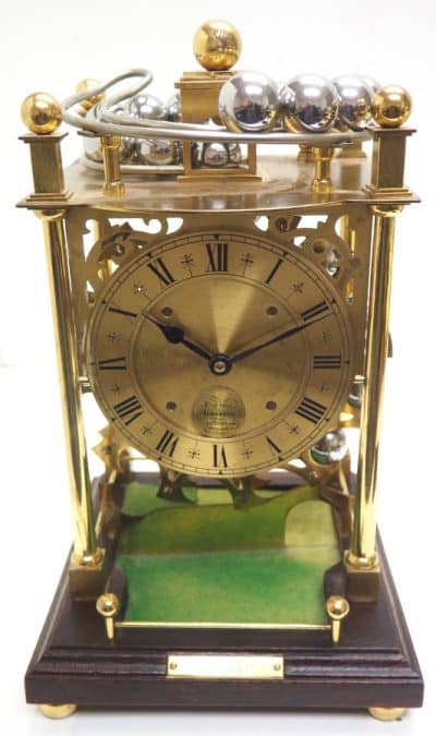 Vintage Harding & Bazeley Spherical Weight Clock – English Made Antique Clocks 13