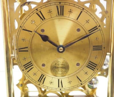 Vintage Harding & Bazeley Spherical Weight Clock – English Made Antique Clocks 12