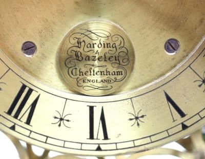 Vintage Harding & Bazeley Spherical Weight Clock – English Made Antique Clocks 11