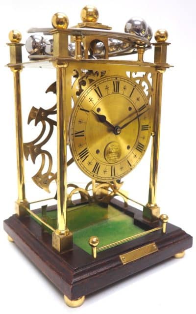 Vintage Harding & Bazeley Spherical Weight Clock – English Made Antique Clocks 9