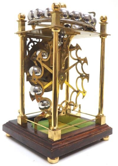 Vintage Harding & Bazeley Spherical Weight Clock – English Made Antique Clocks 4