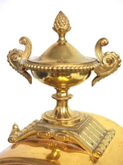 Antique French Ormolu Bronze Mantel Striking 8-Day Mantle Clock c1900 - Image 2
