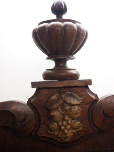 Rare Impressive Antique Oak Cased 8-Day Twin Weight Striking Vienna Regulator Wall Clock by Gustav Becker - Image 8
