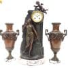 Incredible Art Nouveau Figural Mantel Clock Set 8 Day Striking mantle Clock - Image 11