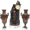 Incredible Art Nouveau Figural Mantel Clock Set 8 Day Striking mantle Clock - Image 10