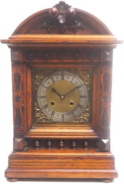 Walnut German Bracket Clock