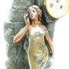 Incredible Art Nouveau Figural Mantel Clock Set 8 Day Striking mantle Clock - Image 9
