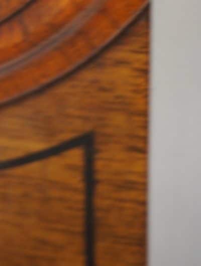 Rare Antique French 8 Day Timepiece Mahogany Miniature Drop Dial Wall Clock - Image 3