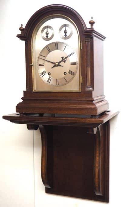 Antique German mahogany 8-Day Mantel Clock Quarter Striking Bracket Clock by HAC bracket clock Antique Clocks 4