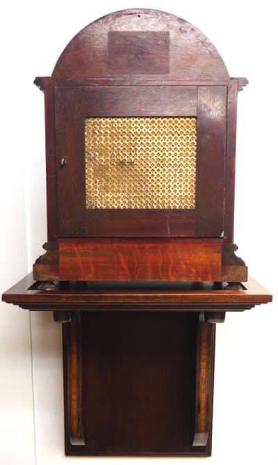 Antique German mahogany 8-Day Mantel Clock Quarter Striking Bracket Clock by HAC - Image 5