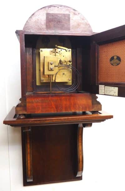Antique German mahogany 8-Day Mantel Clock Quarter Striking Bracket Clock by HAC bracket clock Antique Clocks 6