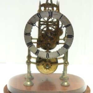 English Fusee 8-Day Fusee Timepiece Mantel Clock