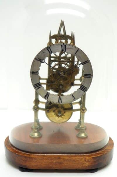English Fusee 8-Day Fusee Timepiece Mantel Clock