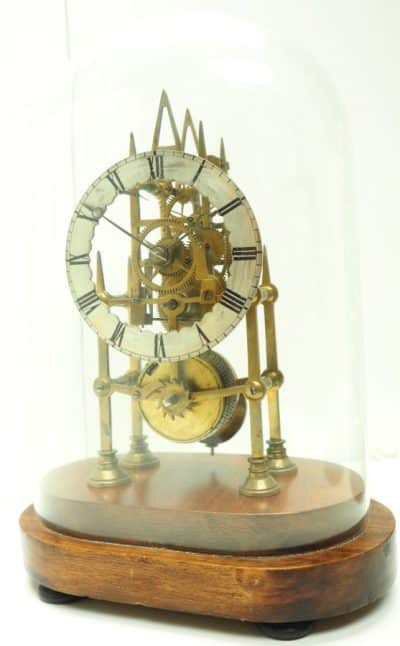 English Fusee 8-Day Fusee Timepiece Mantel Clock